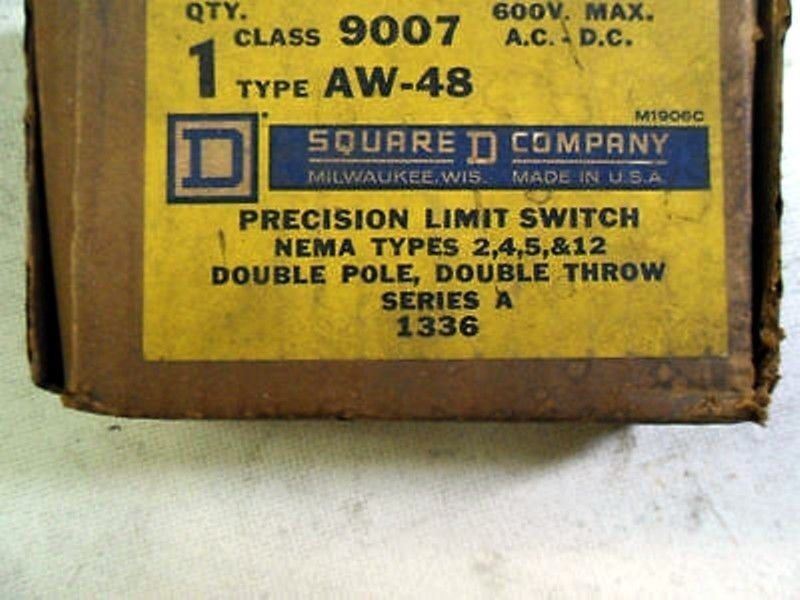 Square D 9007-AW-48 Limit Switch