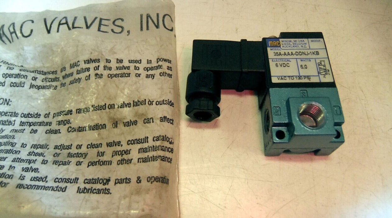 MAC Valve 35A-AAA-DDNJ-1KB 6VDC