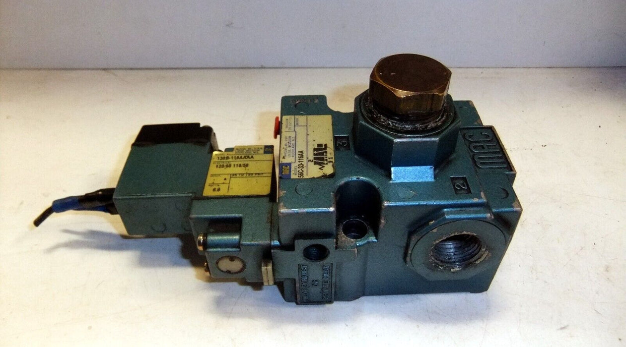 MAC Solenoid Valve 1/2"NPT 56C-33-116AA w/ 130B-116AAAA