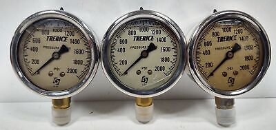 Trerice 52-2217 0-2000 psi Oil Filled Air Pressure Gauges