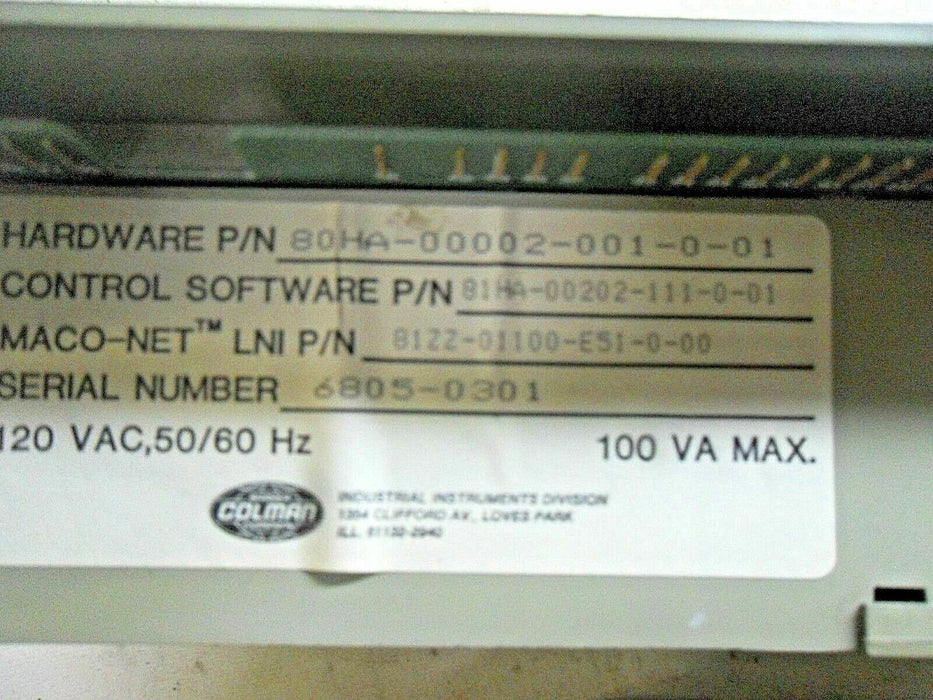Barber Colman 80HA-00002-001-0-01 P/F Module Maco 8000
