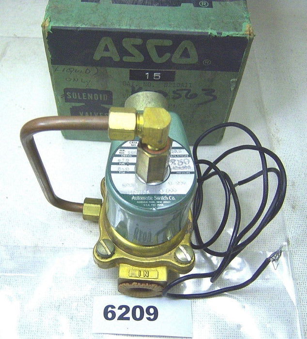 ASCO Solenoid Valve 1/2" Orifice Pipe 3/8" 8210A11
