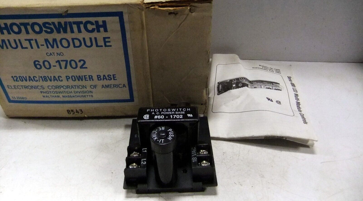 Photoswitch 60-1702 Multi Module Power Base