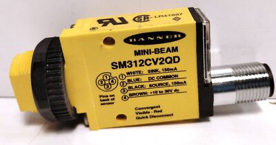 Banner Engineering SM312CV2QD 26903 10-30 V DC Photoelectric Proximity Sensor