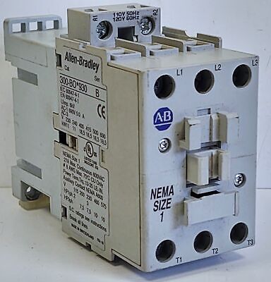 Allen-Bradley 300-BOD930 NEMA Size 1 27 A 10 HP Contactor with a 110/120 V Coil