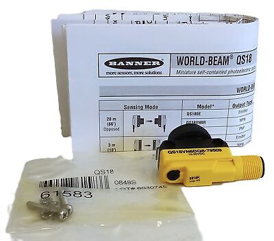 Banner Engineering QS18VN6DQ8-79509 10-30VDC Photoelectric Sensor
