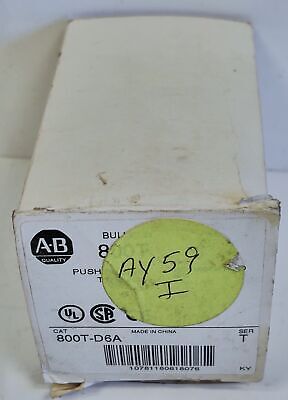 Allen-Bradley 800T-D6A Red Mushroom Head Pushbutton