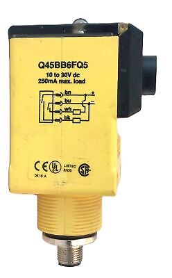 Banner Q45BB6FQ5 10-30 V DC Bipolar NPN/PNP Micro QD Fiber Optic Amplifier