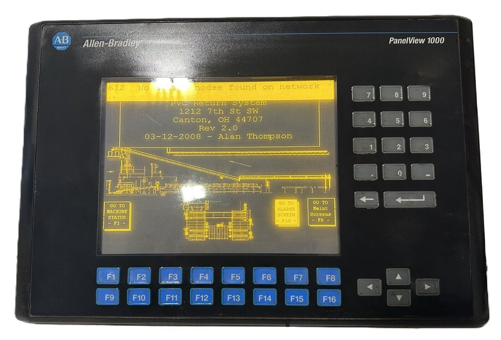 Allen-Bradley 2711-K10G9 Ser A Rev L FRN 4.20 10" Display PanelView 1000