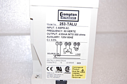 CROMPTON INSTRUMENTS 253-TALU-LSHG-C6-DG CURRENT TRANSDUCER