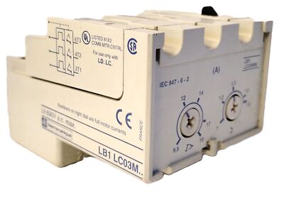Telemecanique LB1-LC03M06 660 V Ac Starter w/ Adjustable Current