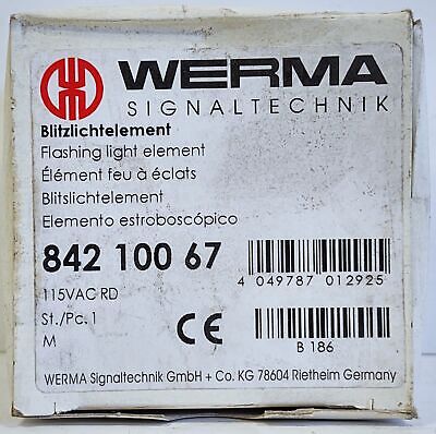 WERMA 842.100.67 Xenon Red Flashing Stacklight