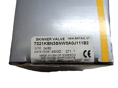 Parker 7321KBN3SNW0A0J111B2 24 V AC 10 W 3-150 psi Safety Shutoff Solenoid Valve
