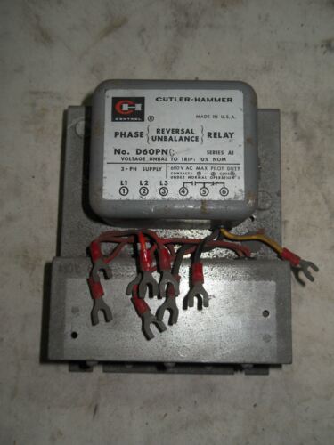 Cutler-Hammer D60PNC PHASE REVERSAL UNBALANCE RELAY