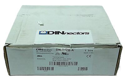 AutomationDirect DN-T12B-A DINnectors 600 V 20 A DIN Rail Terminal Blocks(100pc)