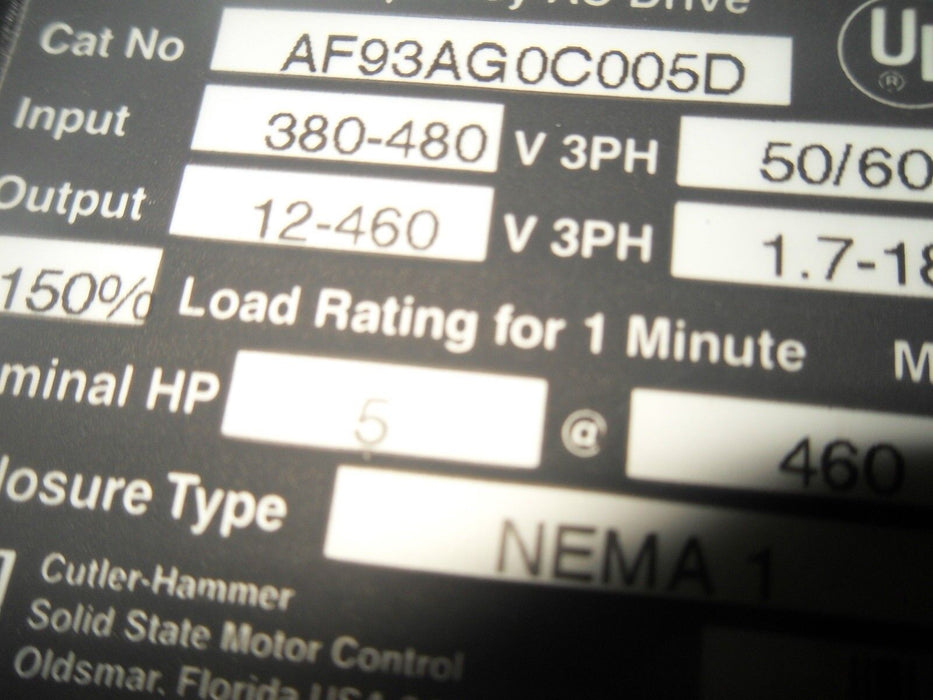 Cutler-Hammer AF93AG0C005D Drive
