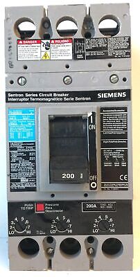 Siemens FXD63B200 600 V 200 A 3 Pole Sentron Thermal Magnetic Circuit Breaker