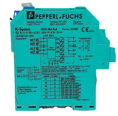 Pepperl KFD2-SRA-EX4 50988S 20-30 V DC Switch Amplifier for Safety Barrier