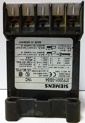 Siemens 3TF2001-0BB4 Contactor