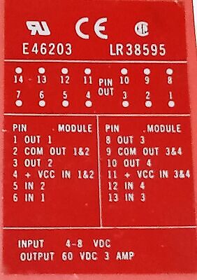 Crouzet ODC5Q 4.8 VDC Input 60 VDC Output PLC Output Module