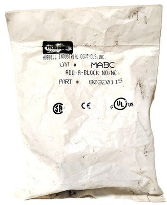 Hubbell MABC 80320115 1 NO / 1 NC Add-A-Block Contact