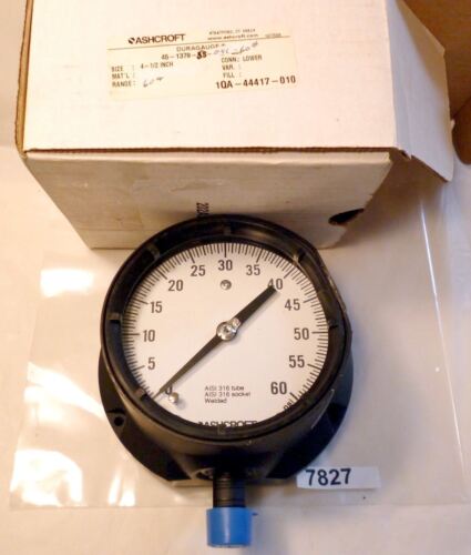 Ashcroft Duragauge 45-1379-SS-04-60 0-60' Water 4 1/2"