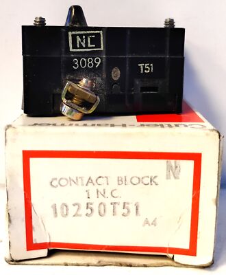 Cutler-Hammer 10250T51 600 V 6 A 1NC Contact Block for 10250 Pushbutton Switches