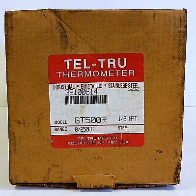 TEL-TRU GT-500-R 0-250°F Industrial Thermometer