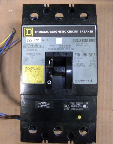 Square D Circuit Breaker 225A KHL3622522DC1616