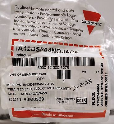 Carlo Gavazzi IA12DSF04NO-IAC5 10-40 V DC Inductive Proximity Sensor