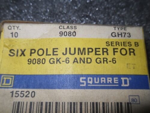 10 Square D 9080-GH73 SIX POLE JUMPERS