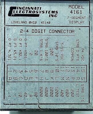 Cincinnati Electrosystems 4161-3-15 7-Segment Panel Display