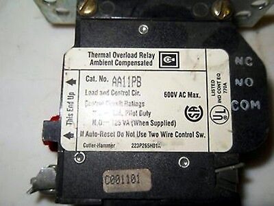 Cutler-Hammer AA11PB 600 V AC Size 1 Thermal Overload Protection Relay