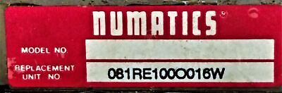 Numatics 081RE100O016W Regulator Valve