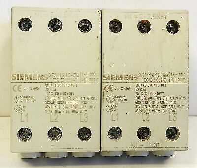 Siemens 3RV1915-5B 690 V AC 63 A 3 Phase Supply Terminal for Busbar