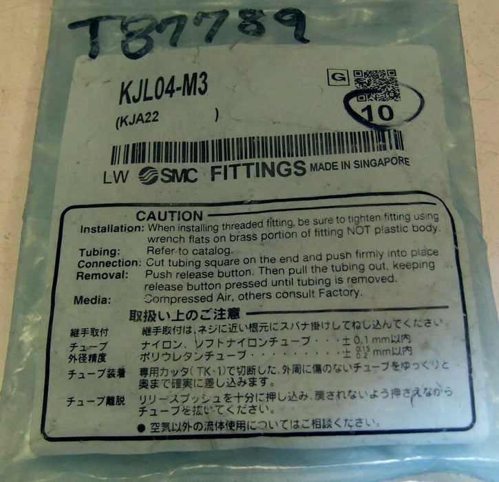 10 SMC Fittings KJL04-M3