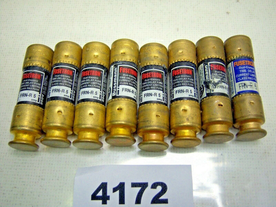 Lot of 8 Fusetron Fuses FRN-R-5