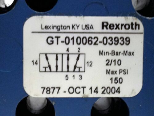 Rexroth GT-010062-03939 Solenoid Valve
