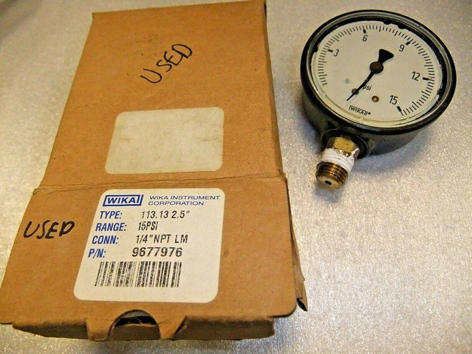 Wika 9677976 15PSI Pressure Gauge