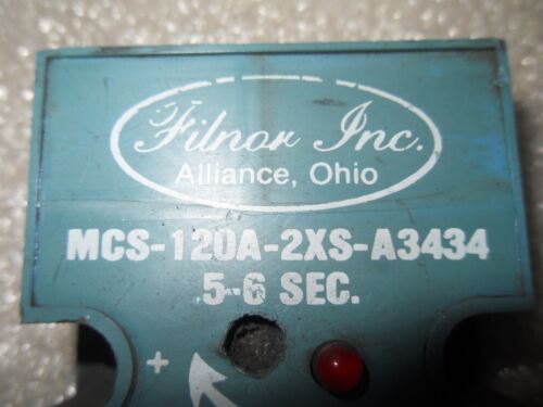 1 FILNOR MCS-120A-2XS-A3434 ON DELAY TIMER .5-6SEC