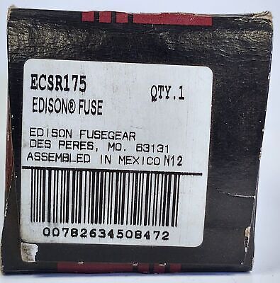 Edison Fuse ECSR175 600 V 175 A Class RK5 Current-Limiting Time-Delay Fuse