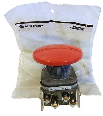Allen-Bradley 800T-D6JB Red Jumbo Mushroom Head Momentary Pushbutton