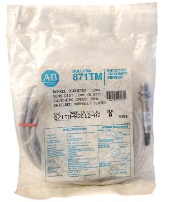Allen-Bradley 871TM-B2C12-A2 20-250 V AC/DC Shielded Inductive Proximity Sensor