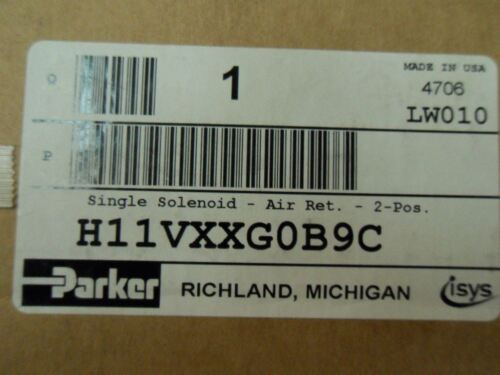 Parker H11VXXG0B9C Single Solenoid Valve