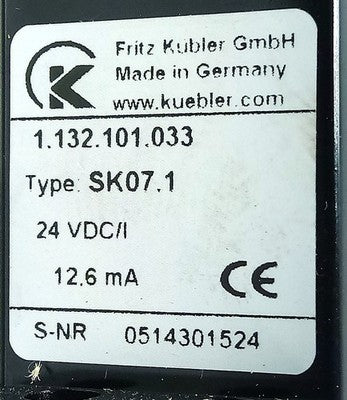 Cincinnati Lamb 1.132.101.033 SK07.1 202-1172 7 Digit 24 V DC Counter