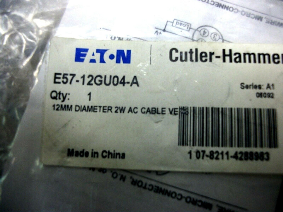Cutler-Hammer Proximity Sensor 12mm Cable E57-GU04-A