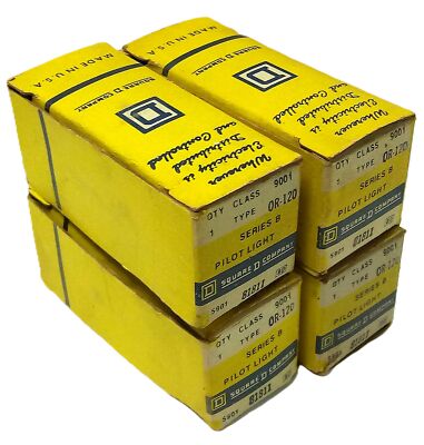 Square D 9001-OR-120 Series B 120 V AC Red LED Pilot Light