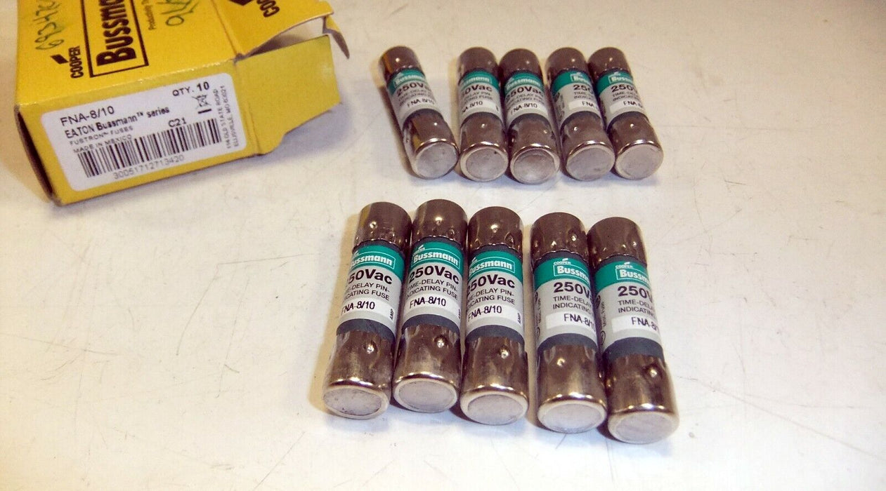 10 Bussmann Fuses FNA 8/10
