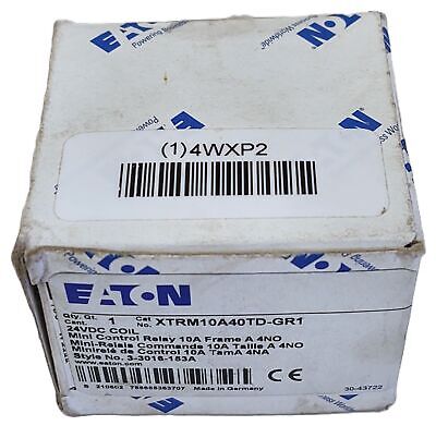 Eaton XTRM10A40TD-GR1 500VAC 10A Mini Control Relay with 24VDC Coil