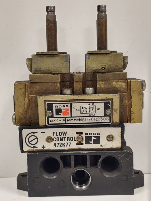 Ross Controls 6076B2308 472K77 Solenoid Valve Assembly No Coils